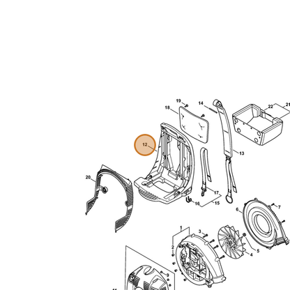 STIHL part 4244-701-1806 — IPL diagram snippet (6x zoom, amber highlight)
