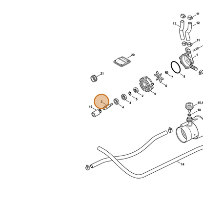 STIHL part 4244-704-0504 — IPL diagram snippet (6x zoom, amber highlight)