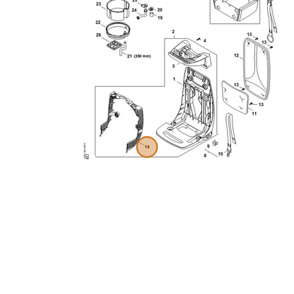 STIHL part 4244-706-8000 — IPL diagram snippet (6x zoom, amber highlight)
