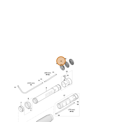STIHL part 4244-708-6800 — IPL diagram snippet (6x zoom, amber highlight)
