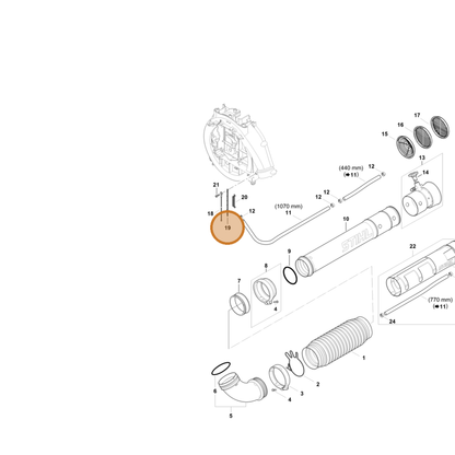 STIHL part 4244-717-8101 — IPL diagram snippet (6x zoom, amber highlight)