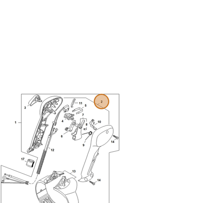 STIHL part 4244-790-0303 — IPL diagram snippet (6x zoom, amber highlight)