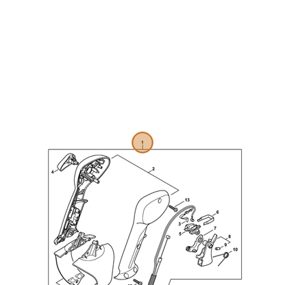 STIHL part 4244-790-1313 — IPL diagram snippet (6x zoom, amber highlight)