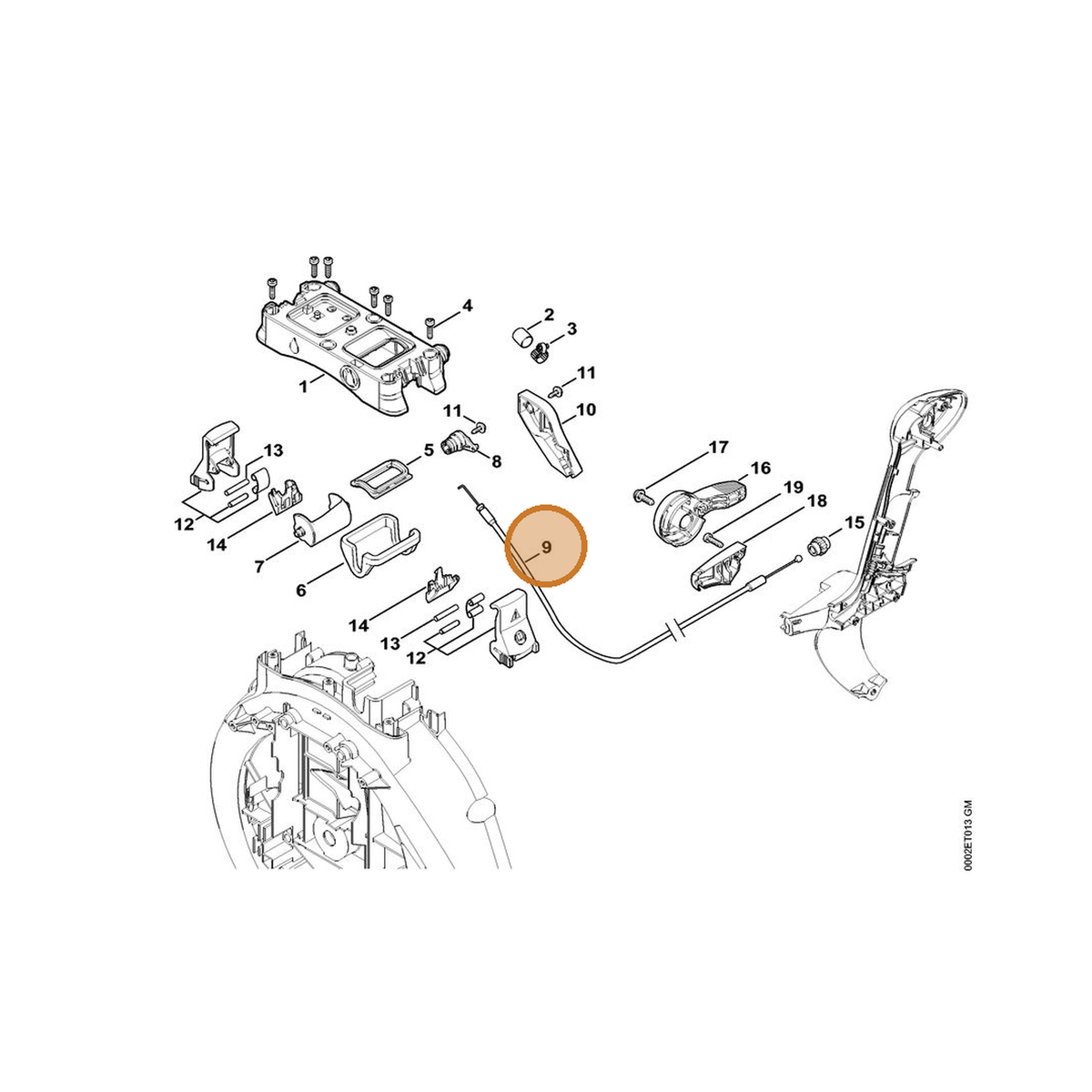 STIHL part 4244-790-2403 — IPL diagram snippet (6x zoom, amber highlight)