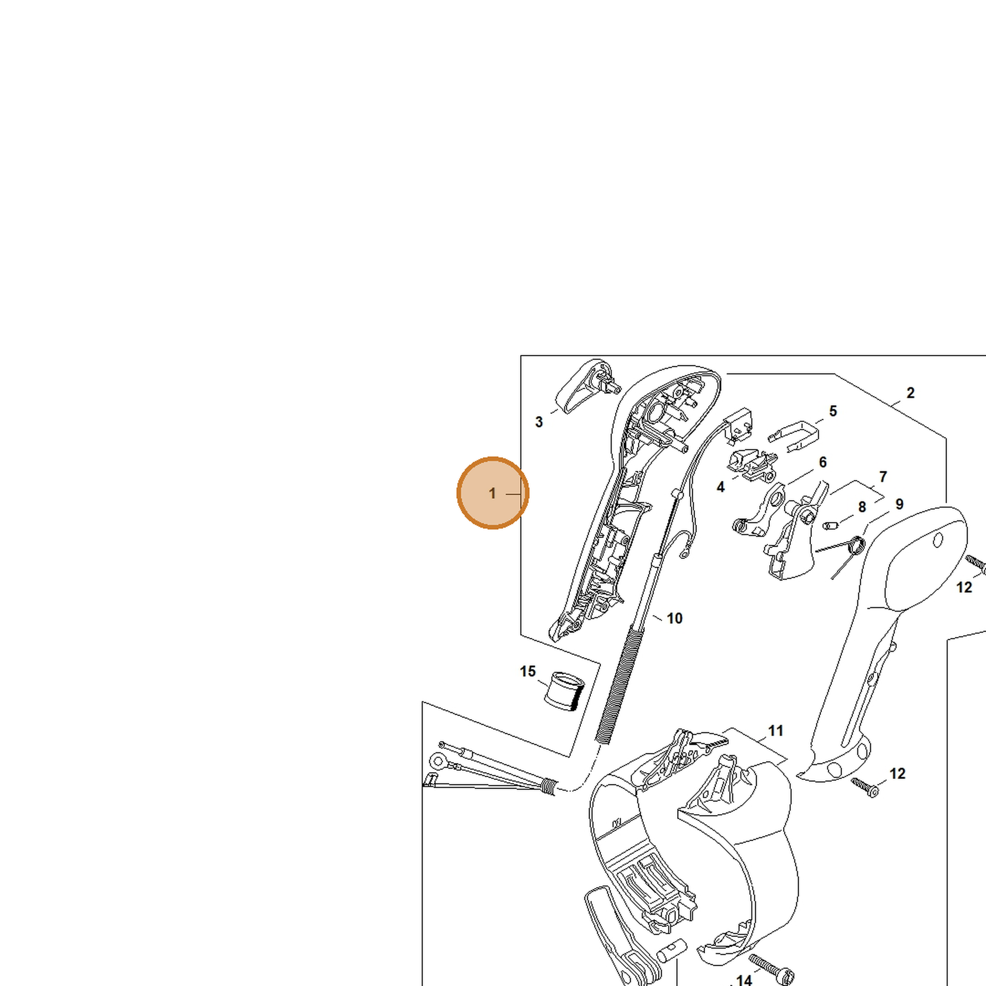 STIHL part 4244-790-4901 — IPL diagram snippet (6x zoom, amber highlight)
