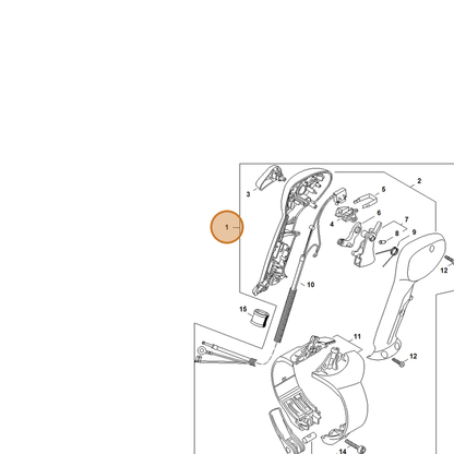 STIHL part 4244-790-4901 — IPL diagram snippet (6x zoom, amber highlight)