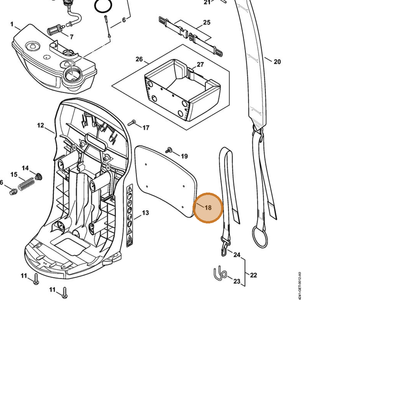 STIHL part 4244-790-8000 — IPL diagram snippet (6x zoom, amber highlight)