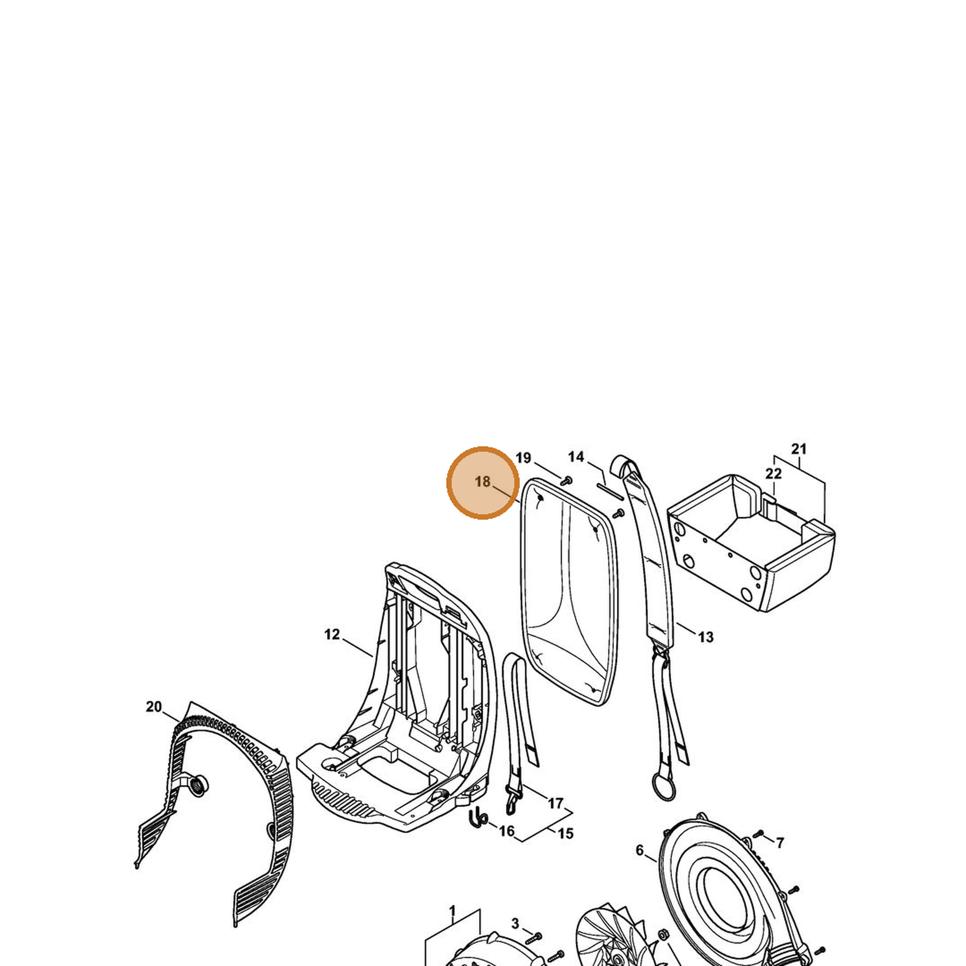 STIHL part 4244-790-8002 — IPL diagram snippet (6x zoom, amber highlight)