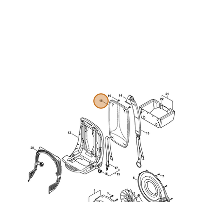 STIHL part 4244-790-8002 — IPL diagram snippet (6x zoom, amber highlight)