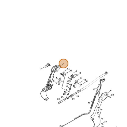 STIHL part 4244-791-0800 — IPL diagram snippet (6x zoom, amber highlight)