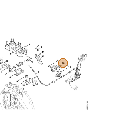 STIHL part 4244-791-2901 — IPL diagram snippet (6x zoom, amber highlight)