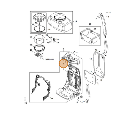 STIHL part 4244-791-3403 — IPL diagram snippet (6x zoom, amber highlight)