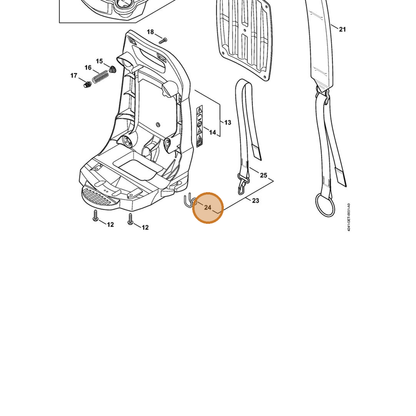 STIHL part 4244-791-4600 — IPL diagram snippet (6x zoom, amber highlight)