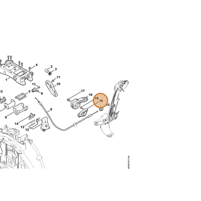 STIHL part 4244-791-7501 — IPL diagram snippet (6x zoom, amber highlight)
