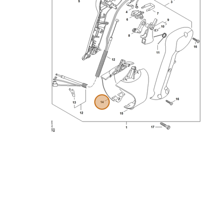 STIHL part 4244-792-0200 — IPL diagram snippet (6x zoom, amber highlight)