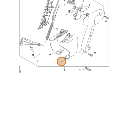 STIHL part 4244-792-0201 — IPL diagram snippet (6x zoom, amber highlight)