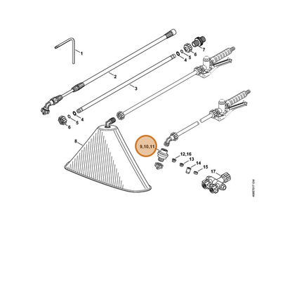 STIHL part 4247-500-7401 — IPL diagram snippet (6x zoom, amber highlight)