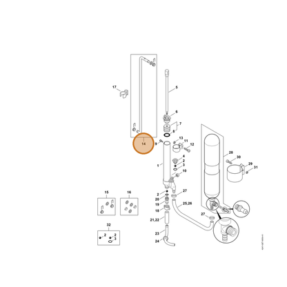 STIHL part 4247-760-8400 — IPL diagram snippet (6x zoom, amber highlight)