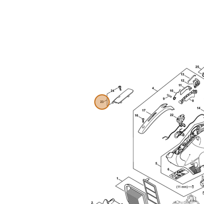 STIHL part 4250-080-2600 — IPL diagram snippet (6x zoom, amber highlight)