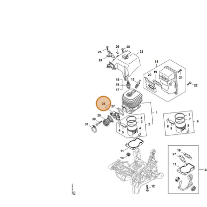 STIHL part 4250-120-6902 — IPL diagram snippet (6x zoom, amber highlight)