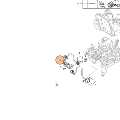 STIHL part 4250-131-3500 — IPL diagram snippet (6x zoom, amber highlight)