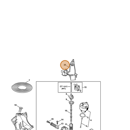 STIHL part 4250-141-6301 — IPL diagram snippet (6x zoom, amber highlight)