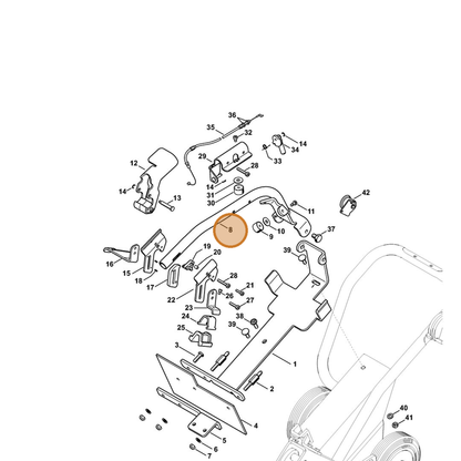 STIHL part 4250-790-2900 — IPL diagram snippet (6x zoom, amber highlight)