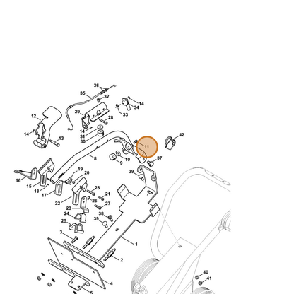 STIHL part 4250-951-1101 — IPL diagram snippet (6x zoom, amber highlight)
