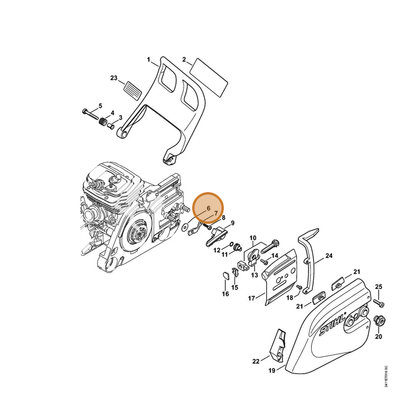 STIHL part 4252-021-7000 — IPL diagram snippet (6x zoom, amber highlight)
