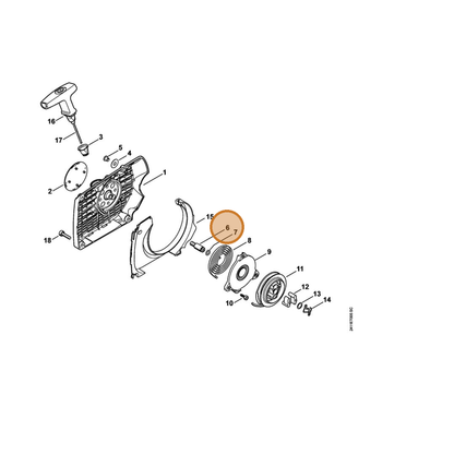 STIHL part 4252-080-6500 — IPL diagram snippet (6x zoom, amber highlight)