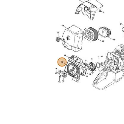 STIHL part 4252-140-1201 — IPL diagram snippet (6x zoom, amber highlight)