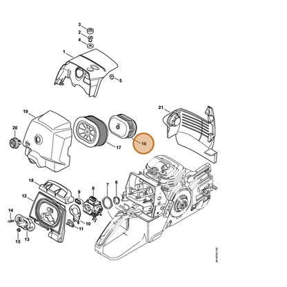 STIHL part 4252-140-1800 — IPL diagram snippet (6x zoom, amber highlight)