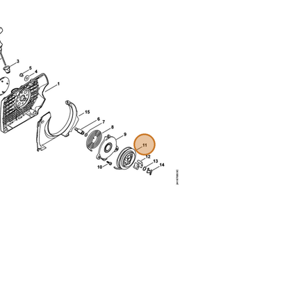 STIHL part 4252-190-1000 — IPL diagram snippet (6x zoom, amber highlight)