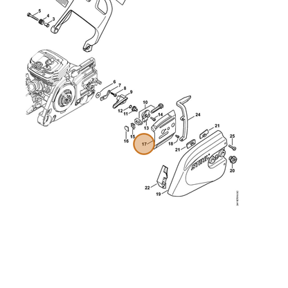 STIHL part 4252-664-1000 — IPL diagram snippet (6x zoom, amber highlight)