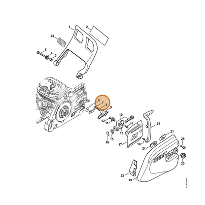STIHL part 4252-791-3200 — IPL diagram snippet (6x zoom, amber highlight)