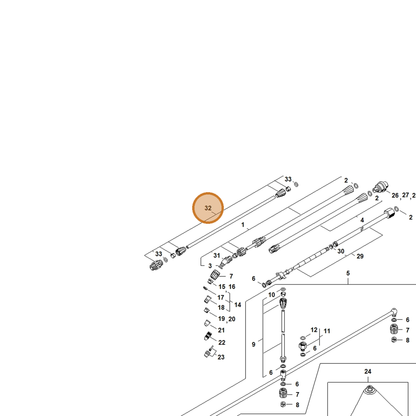 STIHL part 4255-500-0303 — IPL diagram snippet (6x zoom, amber highlight)
