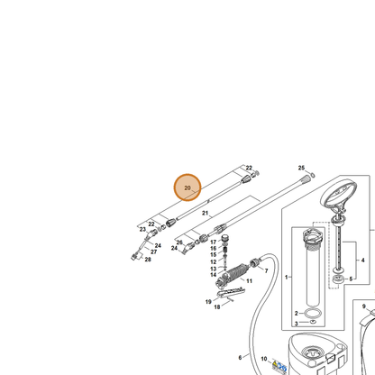 STIHL part 4255-500-0904 — IPL diagram snippet (6x zoom, amber highlight)