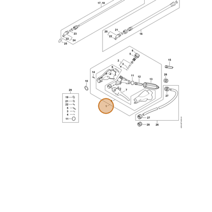 STIHL part 4255-500-1308 — IPL diagram snippet (6x zoom, amber highlight)