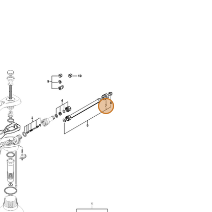 STIHL part 4255-500-2800 — IPL diagram snippet (6x zoom, amber highlight)