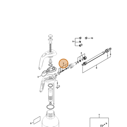 STIHL part 4255-500-2901 — IPL diagram snippet (6x zoom, amber highlight)