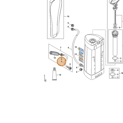 STIHL part 4255-501-0501 — IPL diagram snippet (6x zoom, amber highlight)