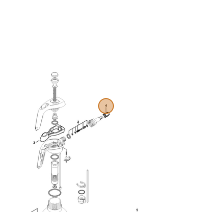 STIHL part 4255-502-1004 — IPL diagram snippet (6x zoom, amber highlight)