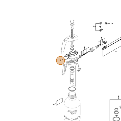 STIHL part 4255-502-1500 — IPL diagram snippet (6x zoom, amber highlight)