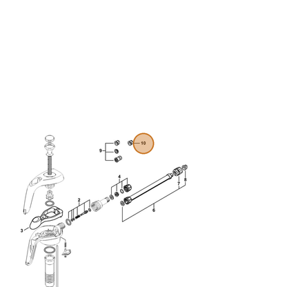 STIHL part 4255-502-1700 — IPL diagram snippet (6x zoom, amber highlight)