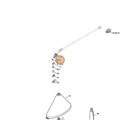 STIHL part 4255-502-1702 — IPL diagram snippet (6x zoom, amber highlight)