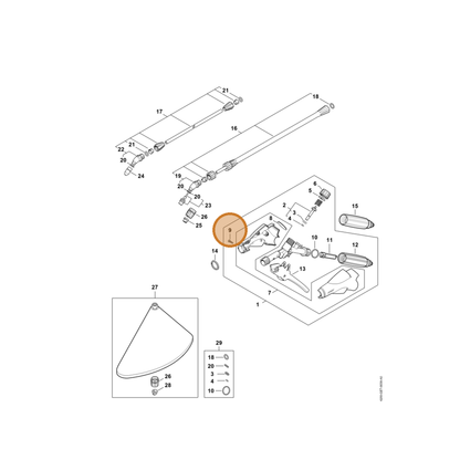 STIHL part 4255-502-6000 — IPL diagram snippet (6x zoom, amber highlight)