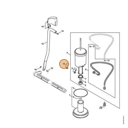 STIHL part 4255-510-0903 — IPL diagram snippet (6x zoom, amber highlight)