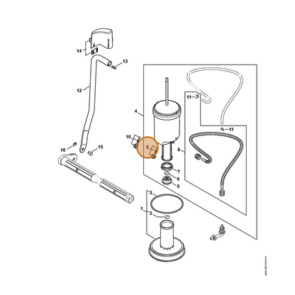 STIHL part 4255-510-0904 — IPL diagram snippet (6x zoom, amber highlight)