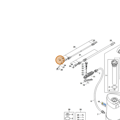 STIHL part 4255-513-0200 — IPL diagram snippet (6x zoom, amber highlight)