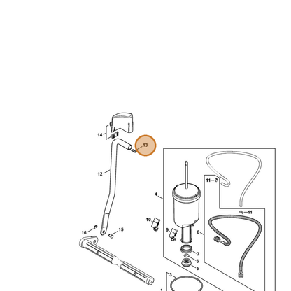 STIHL part 4255-676-2300 — IPL diagram snippet (6x zoom, amber highlight)